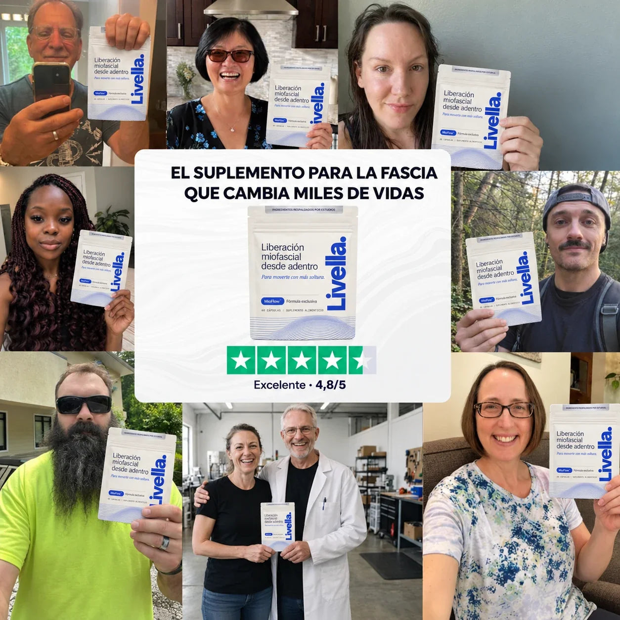 Livella MioFlow™ · 15 collage testimonios